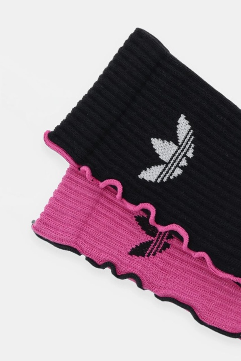 adidas Originals skarpetki Ruffle Crew 2-pack damskie kolor czarny JX5210 - zdjęcie produktu nr 2