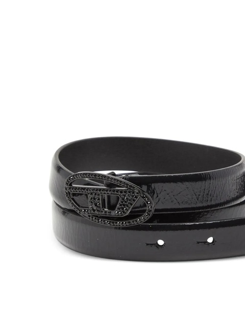 Diesel B-1dr Strass 20 logo-buckle belt - Black - zdjęcie produktu nr 1