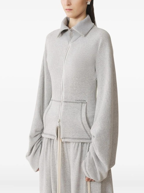 Lanvin cotton gathered-cuff jacket - Grey - zdjęcie produktu nr 2
