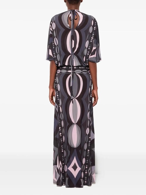PUCCI collane print long dress - Grey - zdjęcie produktu nr 1