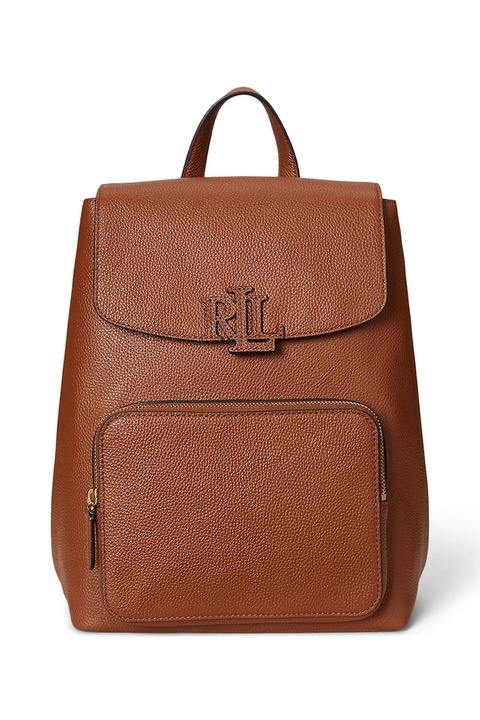 Lauren Ralph Lauren plecak skórzany damski kolor brązowy duży gładki 431969355 - zdjęcie produktu nr 1