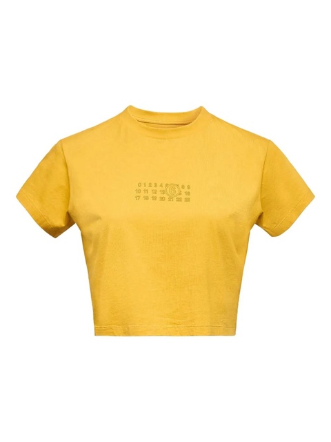 MM6 Maison Margiela Numbers-print T-shirt - Yellow - zdjęcie produktu nr 1