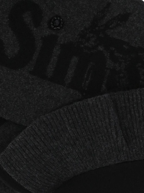 Simone Rocha ruffled logo scarf - Grey - zdjęcie produktu nr 1