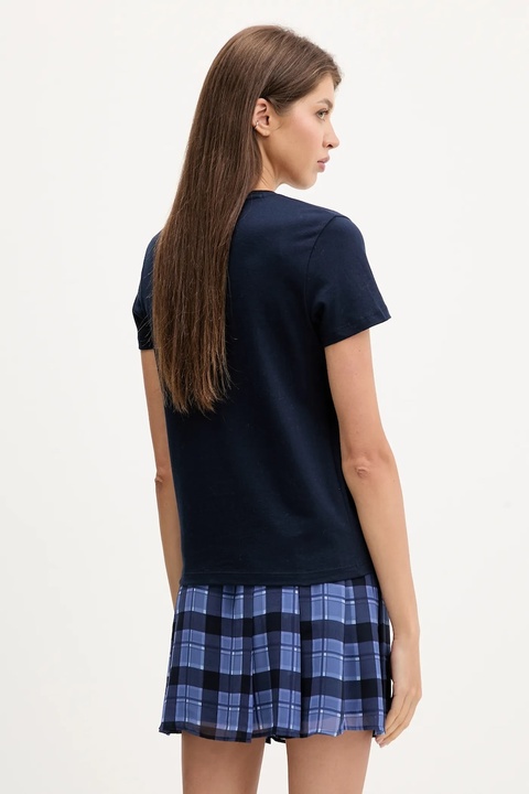 Tommy Jeans t-shirt bawełniany damski kolor granatowy DW0DW22562 - zdjęcie produktu nr 2