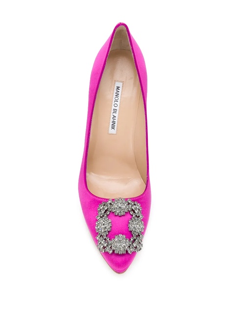 Manolo Blahnik Hangisi 105mm silk pumps - Pink - zdjęcie produktu nr 2