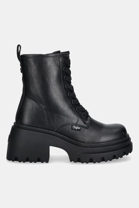 Buffalo workery Bravr Lace Up damskie kolor czarny na platformie 1622538-BLK - zdjęcie produktu nr 1