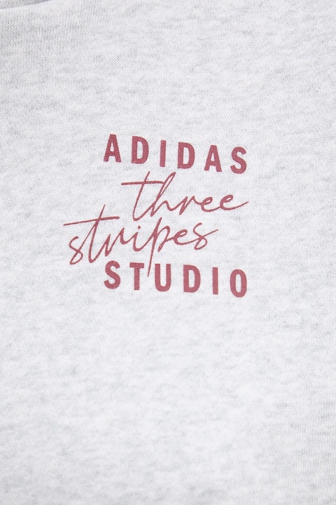 adidas bluza damska kolor szary z kapturem z nadrukiem KT0882 - zdjęcie produktu nr 1