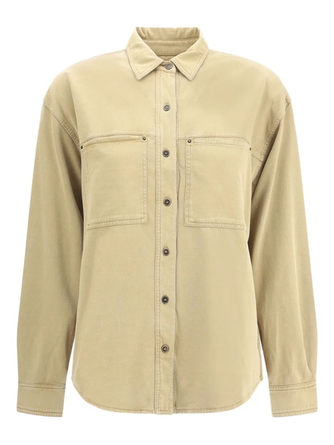 MARANT ÉTOILE double-pocket cotton shirt - Neutrals - zdjęcie produktu nr 1