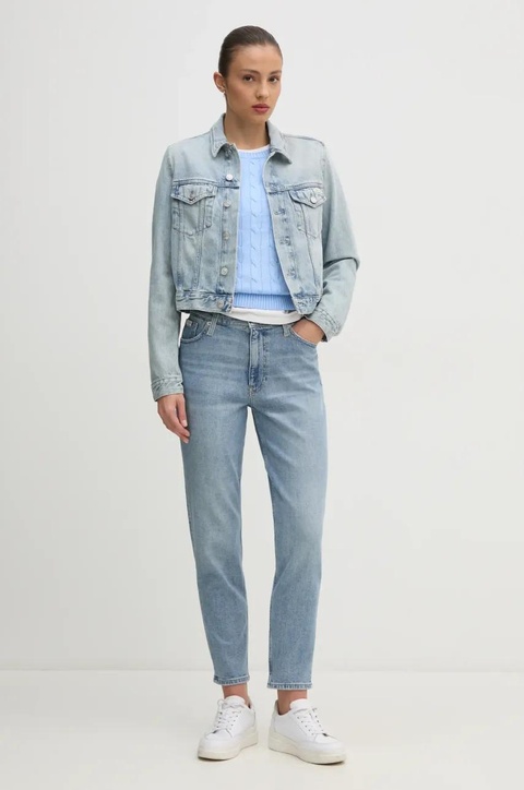 Calvin Klein Jeans kurtka jeansowa damska kolor niebieski przejściowa J20J224544 - zdjęcie produktu nr 2