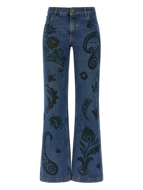 ETRO paisley print jeans - Blue - zdjęcie produktu nr 1