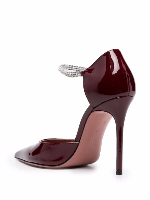 Amina Muaddi Ursina 95mm crystal-embellished pumps - Red - zdjęcie produktu nr 2