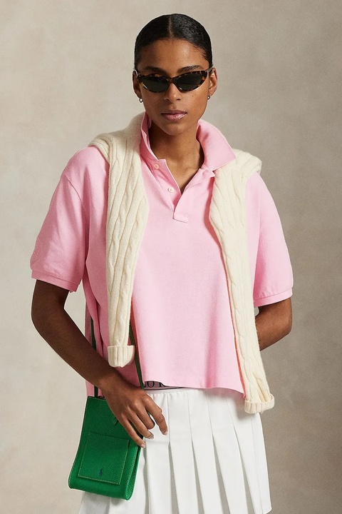 Polo Ralph Lauren polo bawełniane Wimbledon Collection damski kolor różowy 211970411 - zdjęcie produktu nr 1