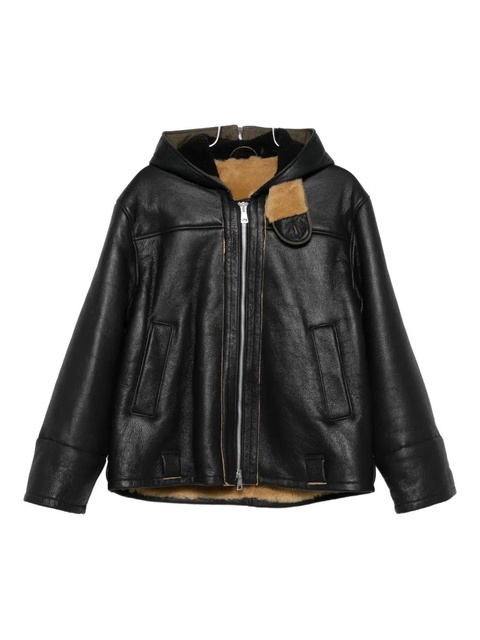 OUR LEGACY hooded shearling jacket - Black - zdjęcie produktu nr 1