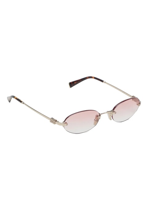 Miu Miu Eyewear rimless oval-frame sunglasses - Gold - zdjęcie produktu nr 1