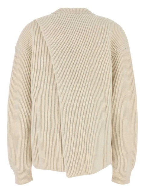 Jil Sander ribbed wool sweater - Neutrals - zdjęcie produktu nr 2