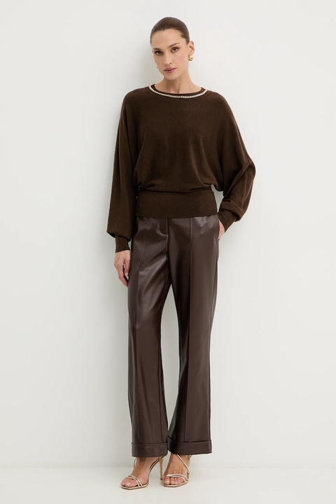 Marciano Guess sweter z dodatkiem wełny ABEL damski kolor brązowy 5BGR02 5782Z - zdjęcie produktu nr 2