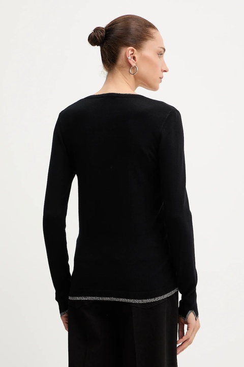 Liu Jo sweter damski kolor czarny lekki MF5227 MS49I - zdjęcie produktu nr 2