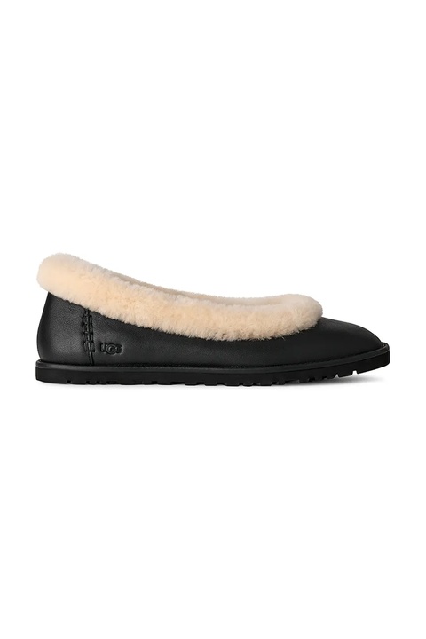 UGG baleriny skórzane Zora Leather Ballet Flat kolor czarny 1178450.BLK - zdjęcie produktu nr 2