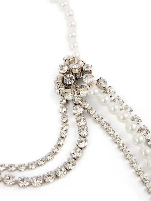 MM6 Maison Margiela crystal necklace - Silver - zdjęcie produktu nr 1