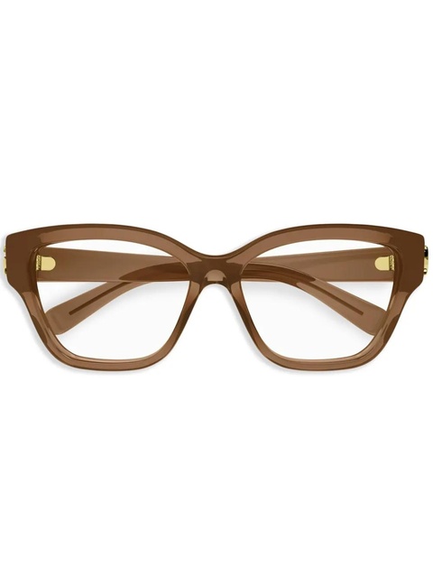 Gucci Eyewear cat-eye frame glasses - Brown - zdjęcie produktu nr 1