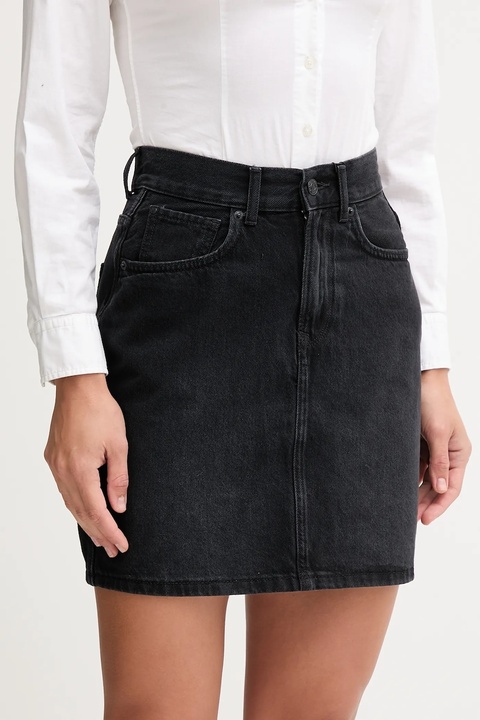 Pepe Jeans spódnica jeansowa kolor czarny mini ołówkowa PL90112449F0 - zdjęcie produktu nr 1