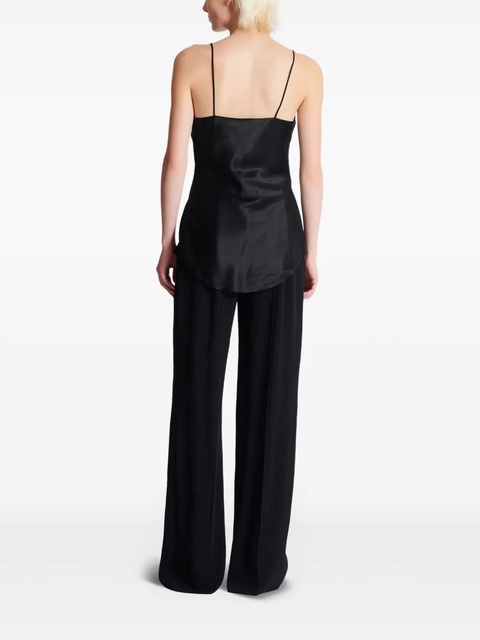 Balmain draped satin top - Black - zdjęcie produktu nr 2