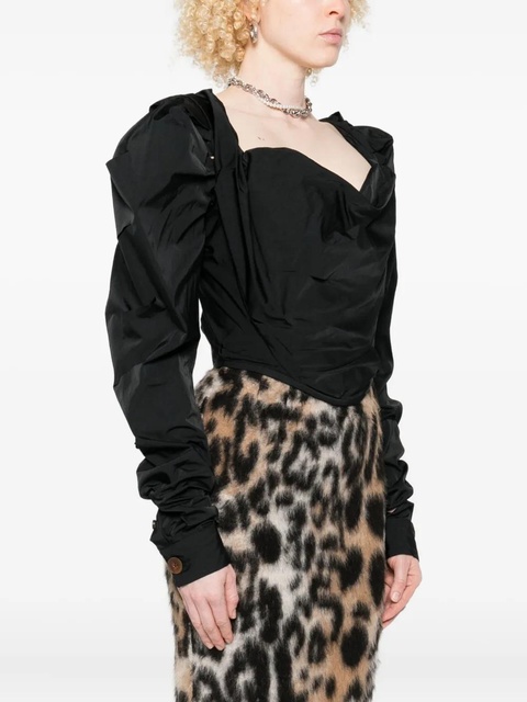 Vivienne Westwood puff-sleeve corset top - Black - zdjęcie produktu nr 2