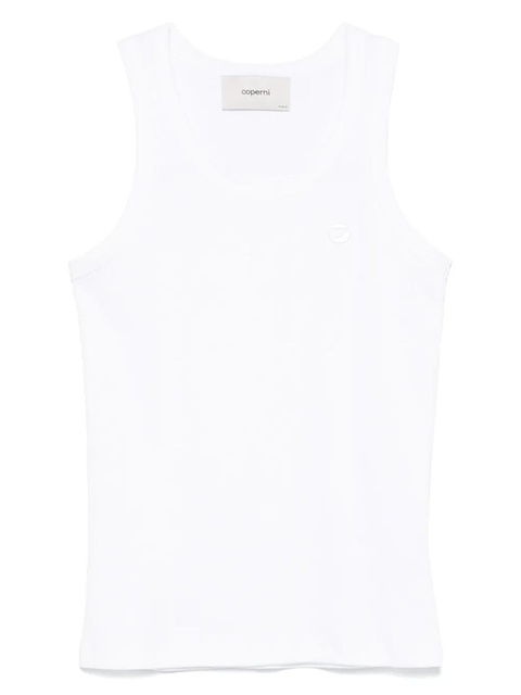 Coperni logo ribbed tank top - White - zdjęcie produktu nr 1