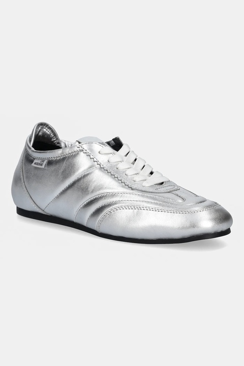 Love Moschino sneakersy skórzane damskie kolor srebrny JA10201G1NIF0902 - zdjęcie produktu nr 1