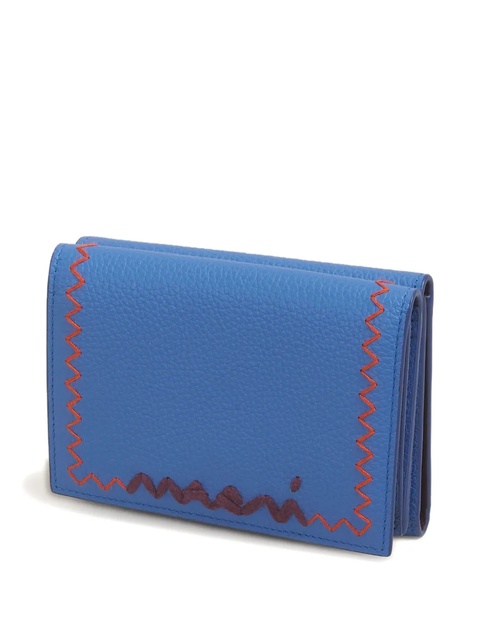 Marni stitch-detail leather wallet - Blue - zdjęcie produktu nr 2