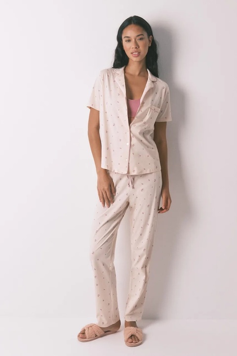 women'secret piżama bawełniana damska kolor różowy bawełniana 3592429 - zdjęcie produktu nr 1