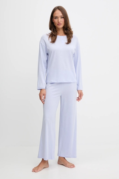 Tommy Hilfiger piżama damska kolor niebieski UW0UW06077 - zdjęcie produktu nr 1