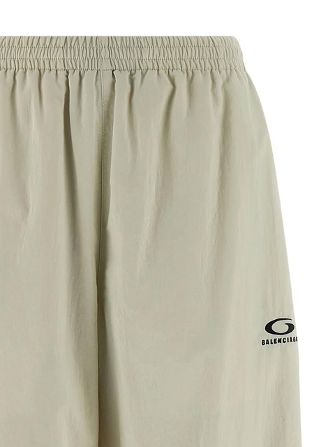 Balenciaga wrinkled-effect logo-embroidery trousers - Neutrals - zdjęcie produktu nr 2