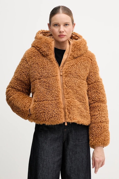 Save The Duck kurtka DADA kolor brązowy zimowa D32369W.CURL21 - zdjęcie produktu nr 1