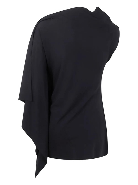 Sportmax draped one-shoulder top - Black - zdjęcie produktu nr 1
