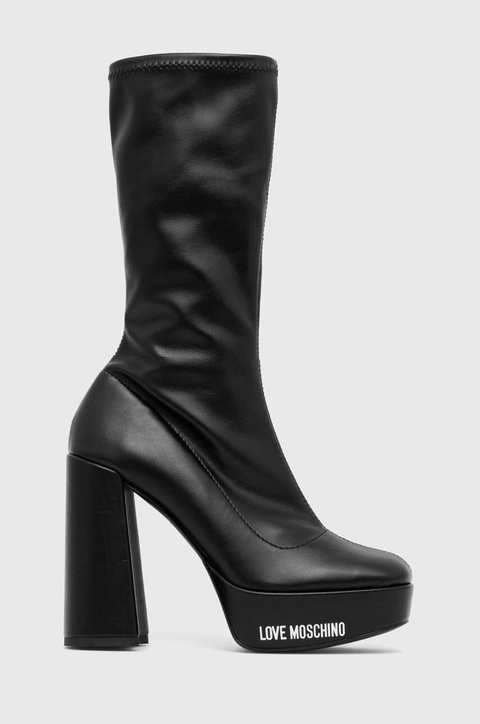 Love Moschino botki damskie kolor czarny na słupku JA2607CG1HIEZ000 - zdjęcie produktu nr 1