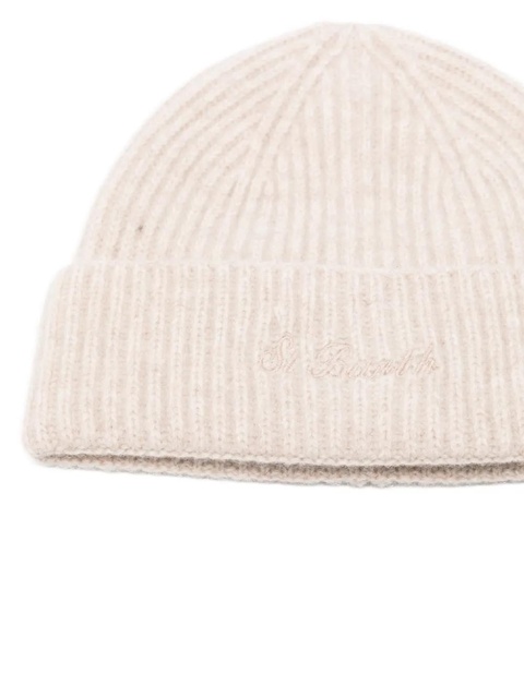 MC2 Saint Barth Moss ribbed-logo beanie hat - Neutrals - zdjęcie produktu nr 2