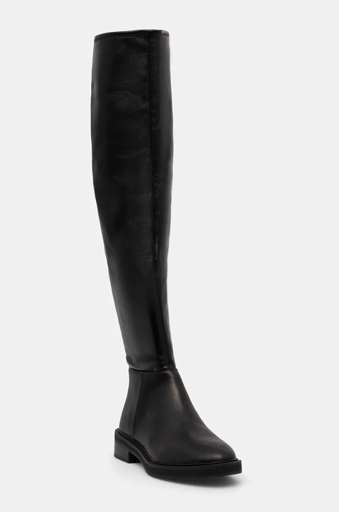 Steve Madden kozaki Leza damskie kolor czarny na płaskim obcasie SM11003368 - zdjęcie produktu nr 1
