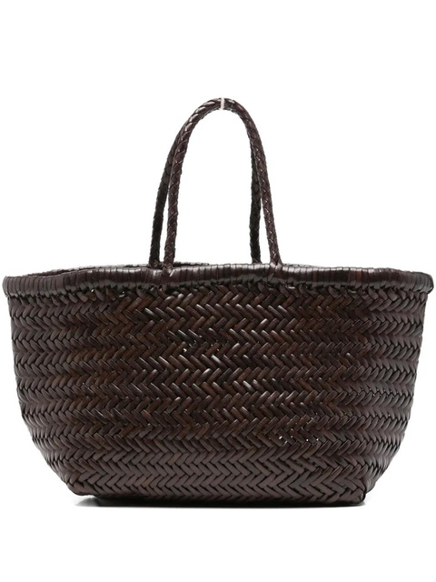 DRAGON DIFFUSION woven leather shoulder bag - MARRONE - zdjęcie produktu nr 1