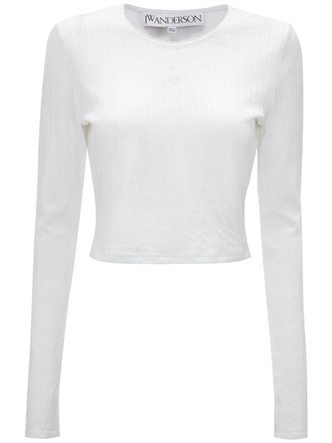 JW Anderson logo-jacquard cotton T-shirt - White - zdjęcie produktu nr 1