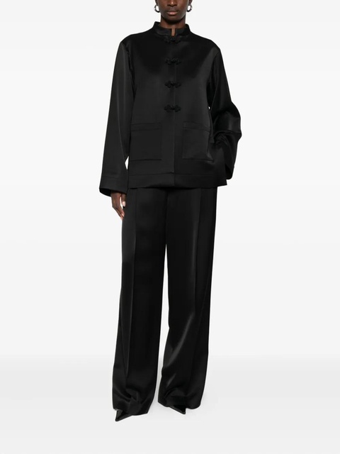 Róhe high-waist satin trousers - Black - zdjęcie produktu nr 2