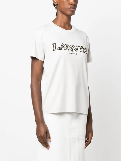 Lanvin embroidered logo T-shirt - Grey - zdjęcie produktu nr 2