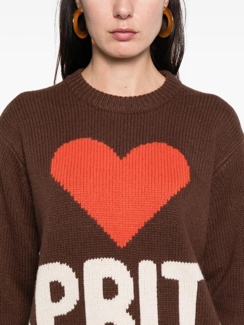 MC2 Saint Barth Kyla heart-detail sweater - Brown - zdjęcie produktu nr 2