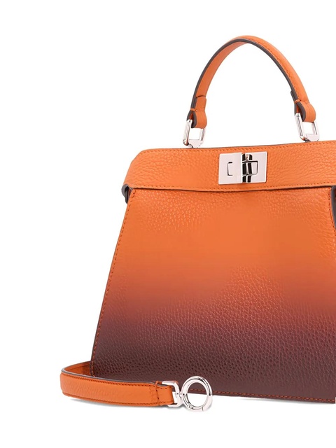 FENDI small Peekaboo ISeeU leather tote bag - Brown - zdjęcie produktu nr 2