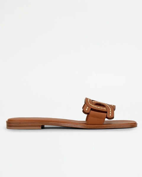 TOD'S - Skórzane klapki - zdjęcie produktu nr 1