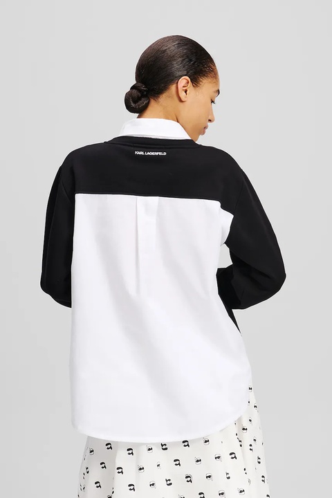 Karl Lagerfeld bluza damska kolor czarny wzorzysta A1W20084 - zdjęcie produktu nr 2