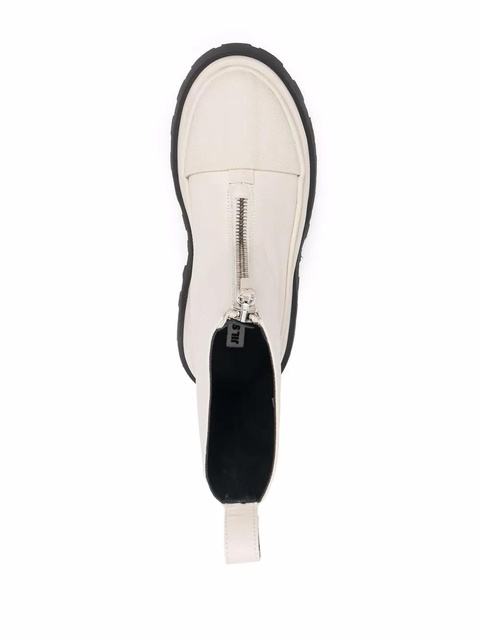 Jil Sander leather front-zip ankle boots - Neutrals - zdjęcie produktu nr 2