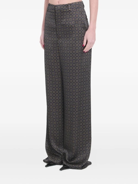 Saint Laurent patterned wide-leg trousers - Grey - zdjęcie produktu nr 1