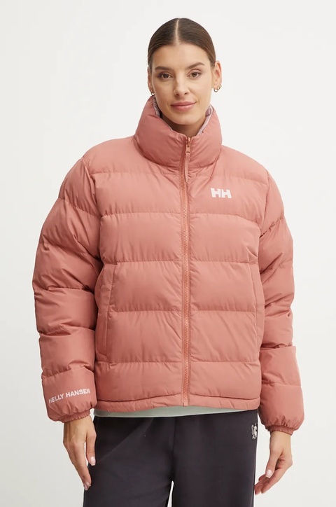 Helly Hansen kurtka dwustronna damska kolor różowy zimowa oversize - zdjęcie produktu nr 1
