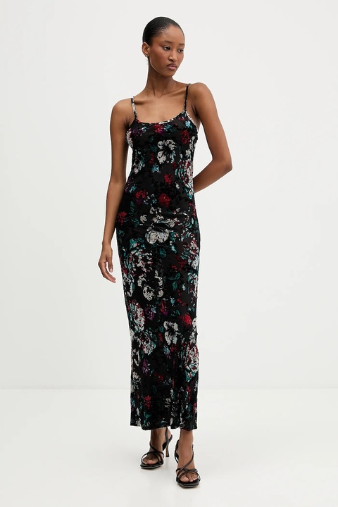 Desigual sukienka CASSIDY kolor czarny maxi dopasowana 25WWVK11 - zdjęcie produktu nr 2